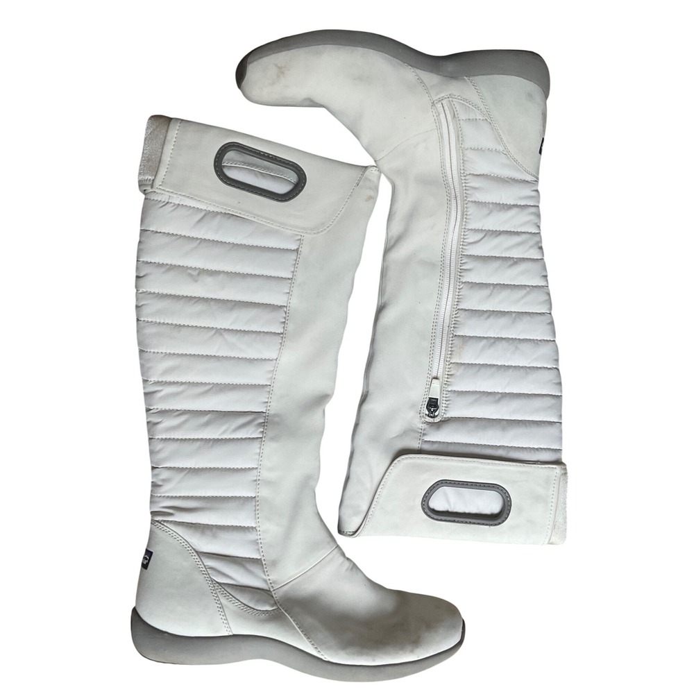 Patagonia Fiona Natural White Quilted PrimaLoft Winter Boots Womens 7.5 T50862
